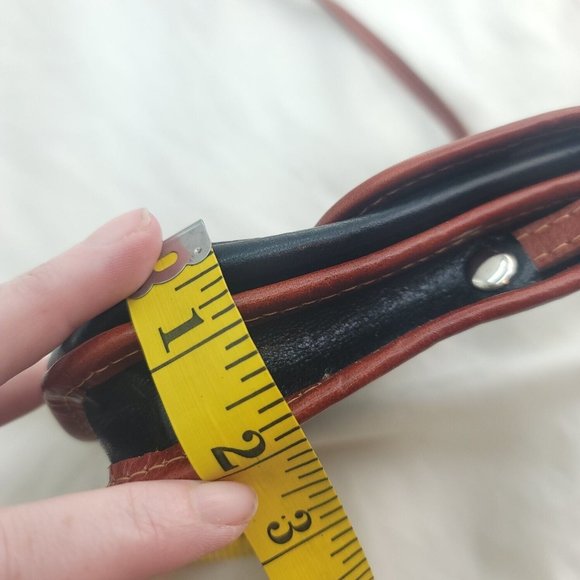 Vera Pelle Womens Black Genuine Leather Inner Pockets Crossbody Handbag - Picture 9 of 14